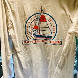 Southern Tide White Long Sleeve Boys T Shirt